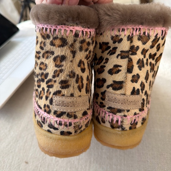 Free people Laidback London Setsu Crochet Ankle Boot Leopard Baby Pink - Picture 14 of 14